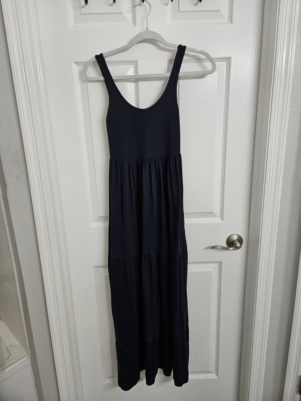 Theory Navy Blue Scoop Neck Tank Maxi Dress One Size OS